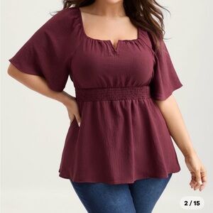 NWOT BloomChic Burgundy Top Size 26